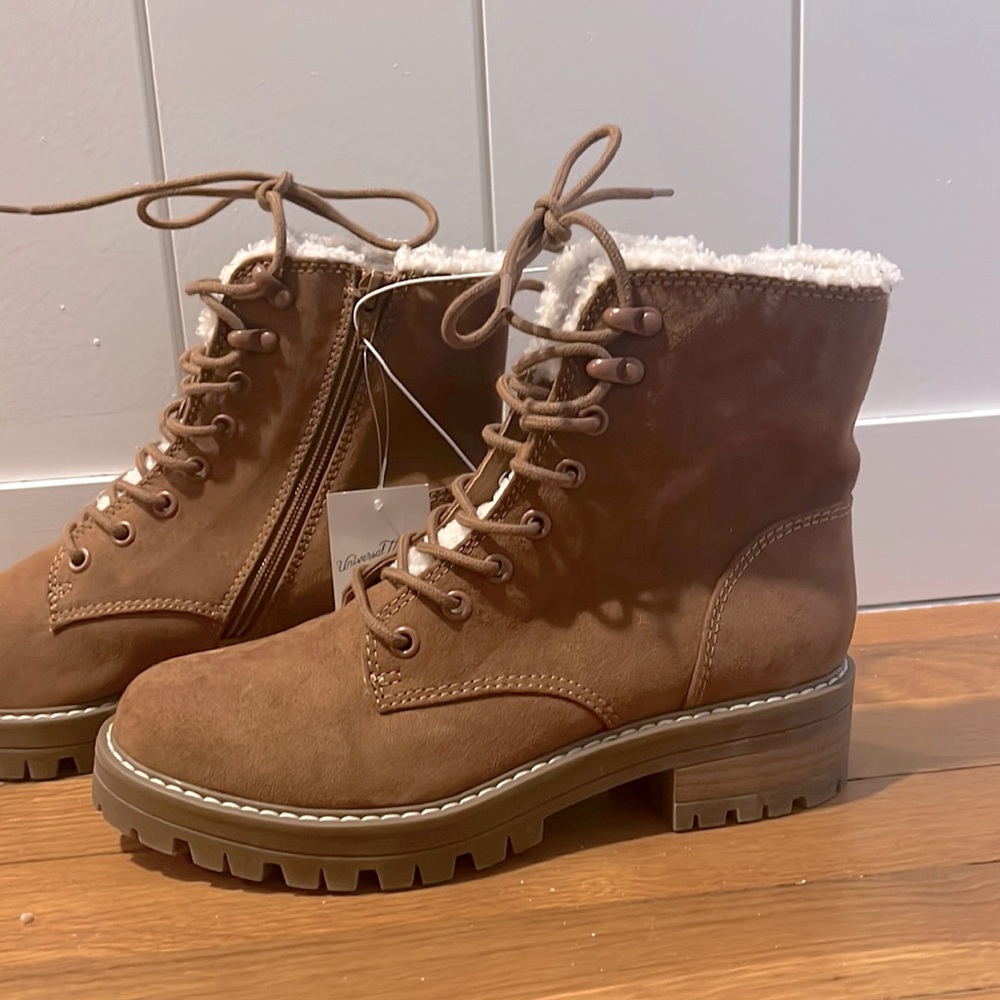 Brown suede with Sherpa boots